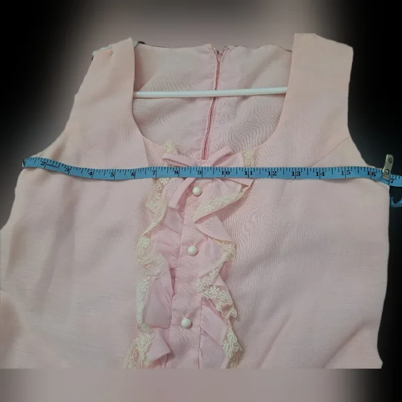 Pink Sleeveless Ruffle Mini Dress - Picture 4 of 4